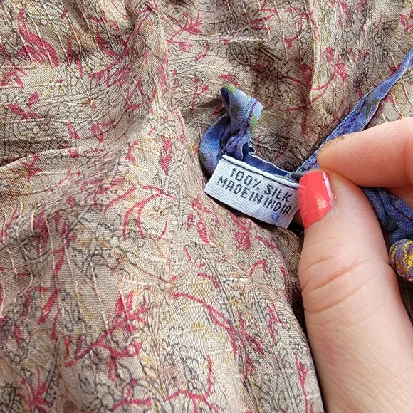 Reversible 100% Silk Wrap Around Pants - Picture 3 of 6